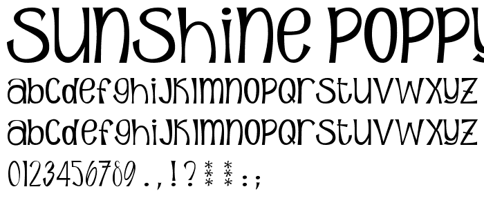 Sunshine Poppy font